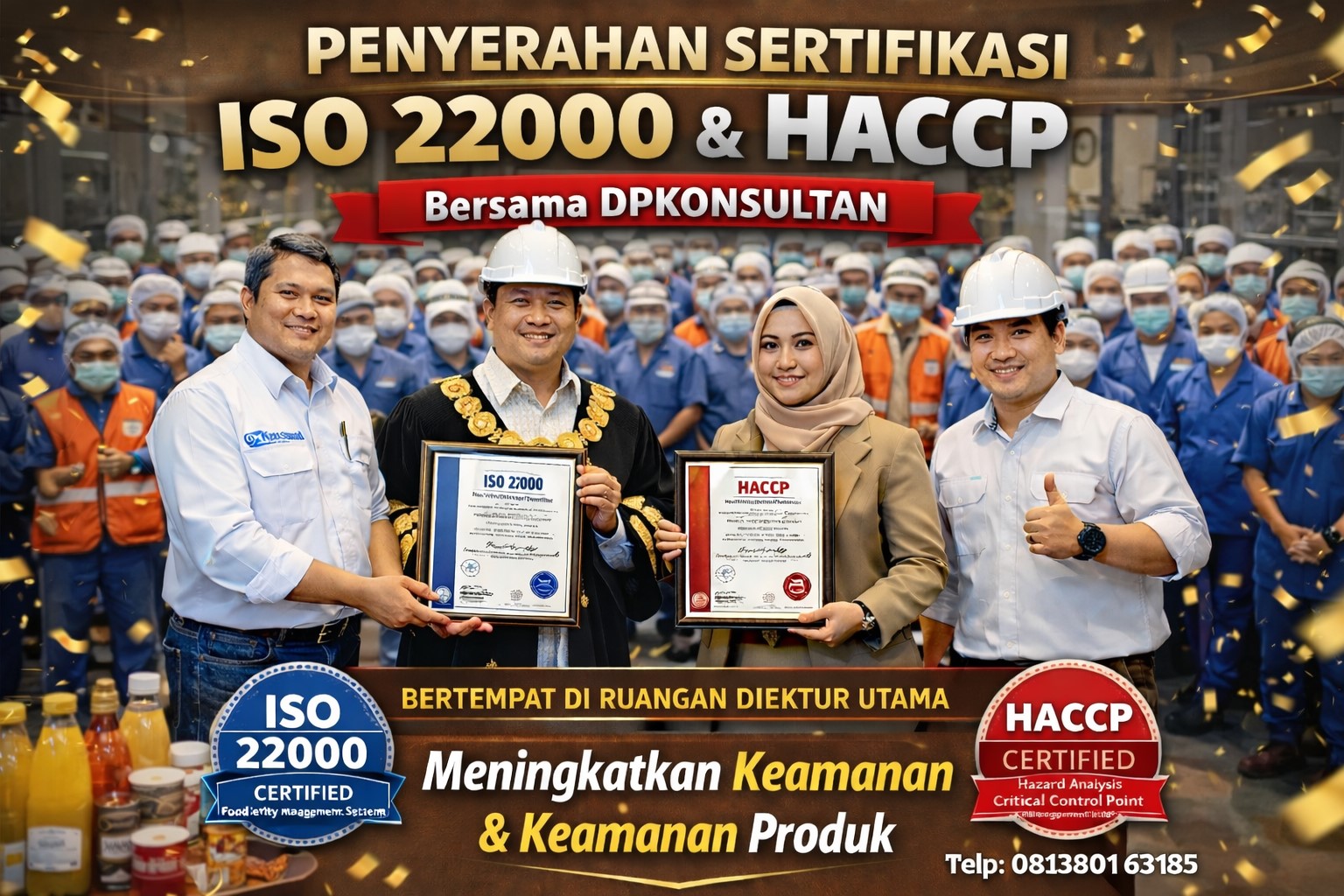 DPKONSULTAN AKAN MENDAMPINI SAMPAI ANDA MERAIH SERTIFIKAT ISO 22000 DAN HACCP
