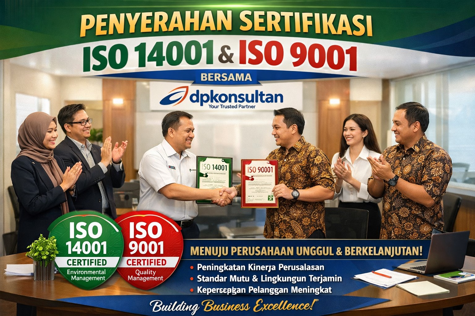 BERSAMA DPKONSULTAN SERTIFIKASI ISO PERUSAHAAN AKAN LEBIH MUDAH