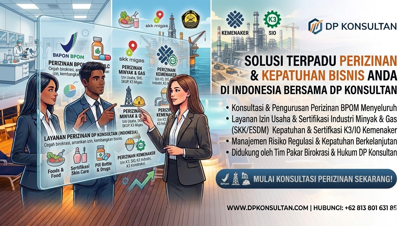 PERIZINAN KEMENAKER,BPOM DAN OIL AND GAS BERSAMA DPKONSULTAN