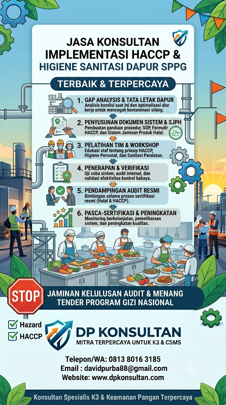 Penerapan standar HACCP dan higiene sanitasi di area Dapur SPPG