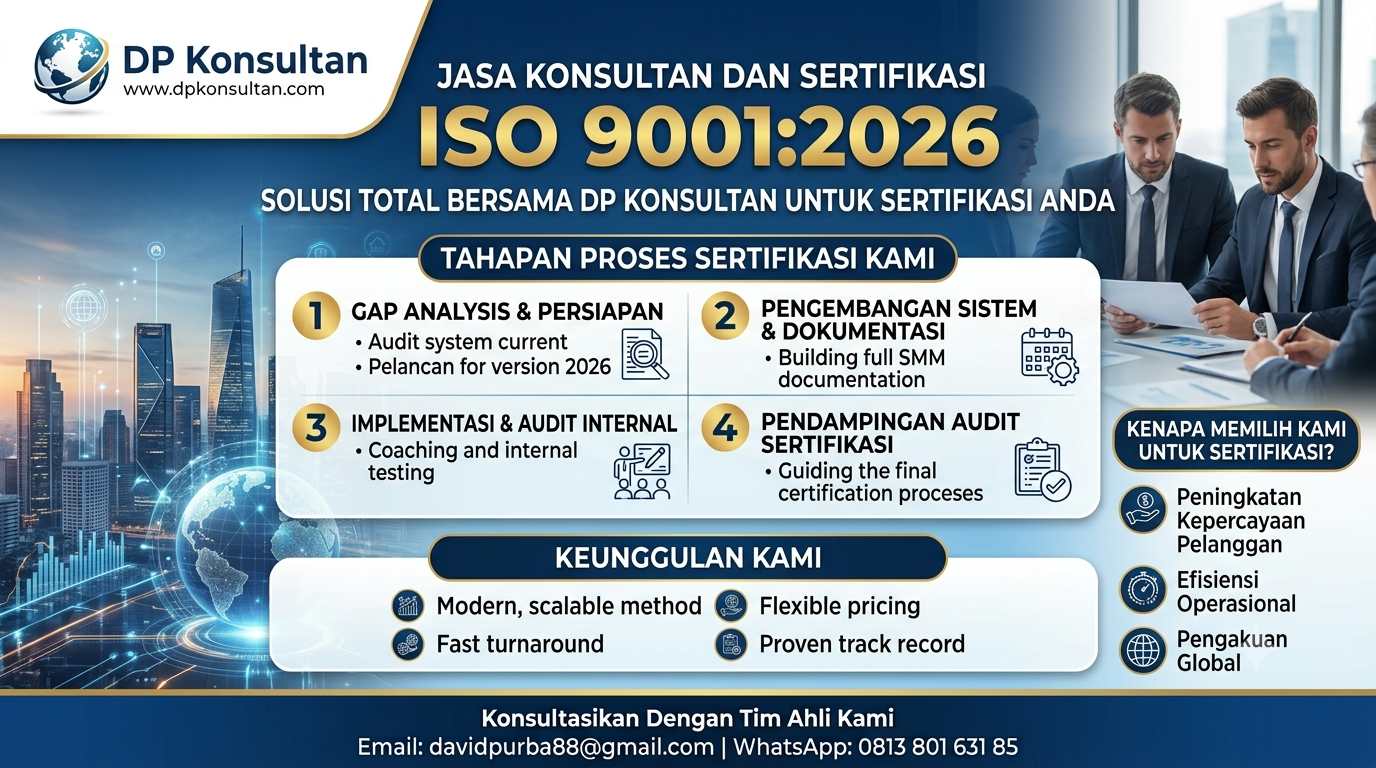 jasa konsultan dan sertifikasi iso 9001:2016 I DpKonsultan