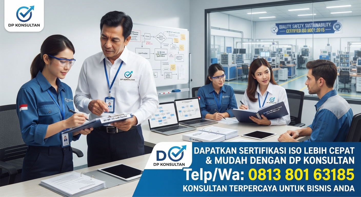 Konsultan ISO DPKonsultan mendampingi proses sertifikasi klien lengkap dengan cta dpkonsultan I Telp/Wa : 0813801 63185