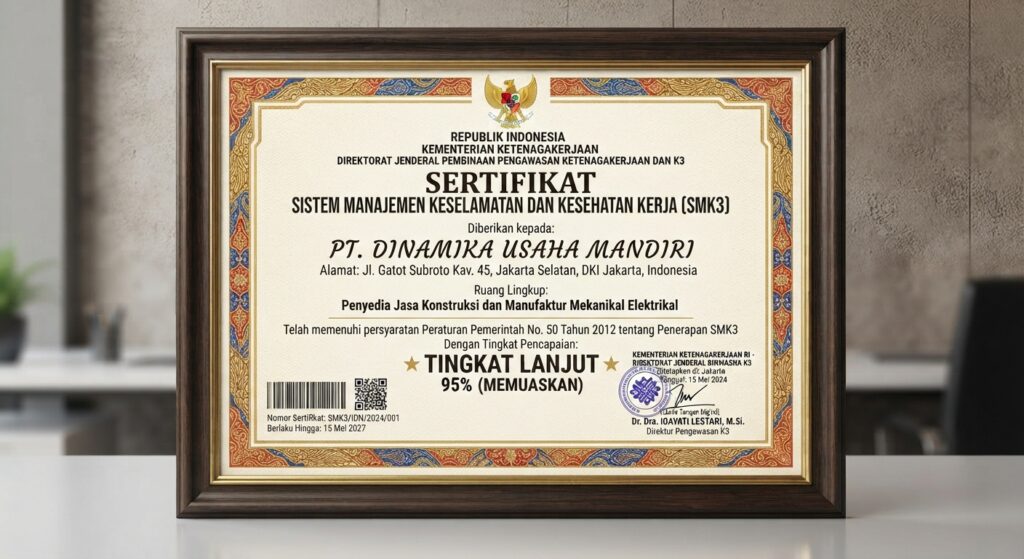 Jasa Konsultan SMK3 Resmi Kemnaker