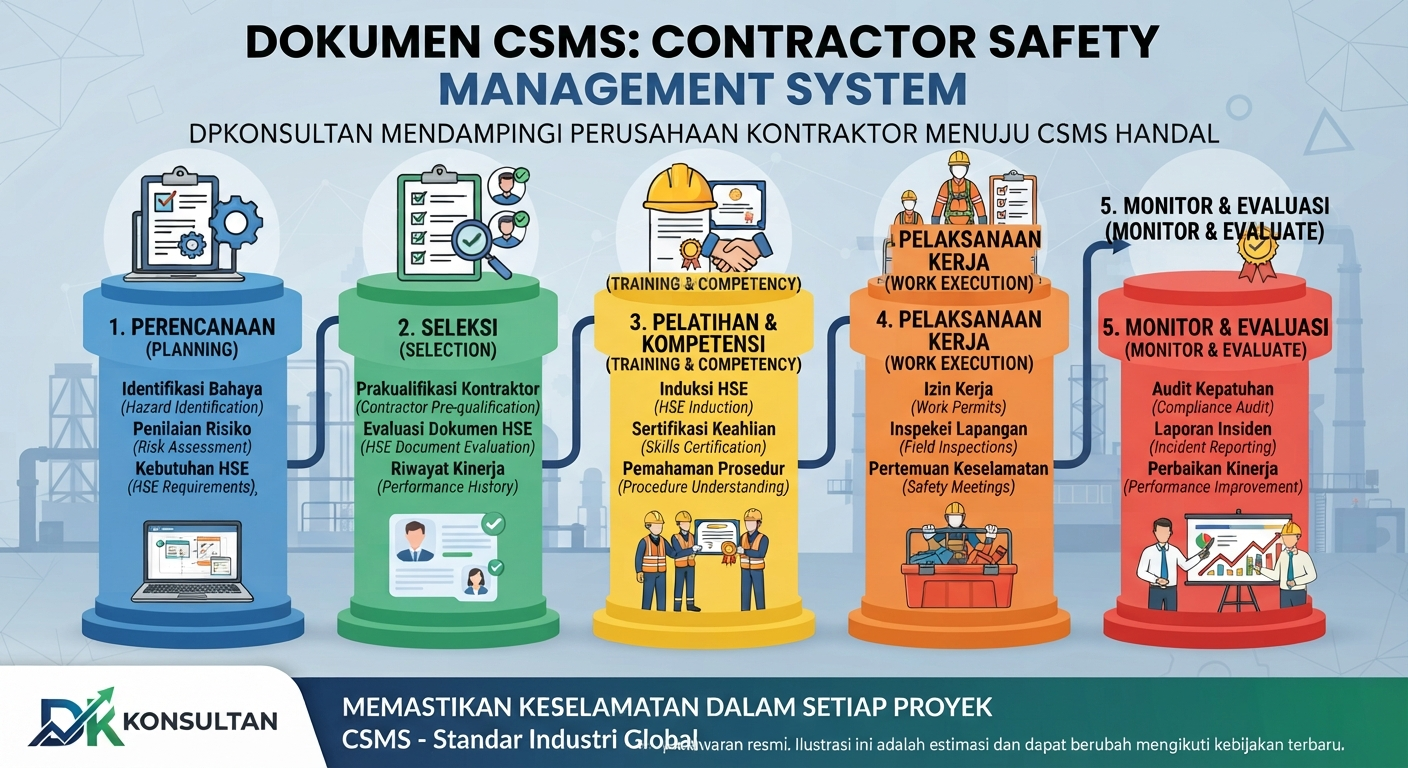 Konsultan CSMS mendampingi perusahaan kontraktor
