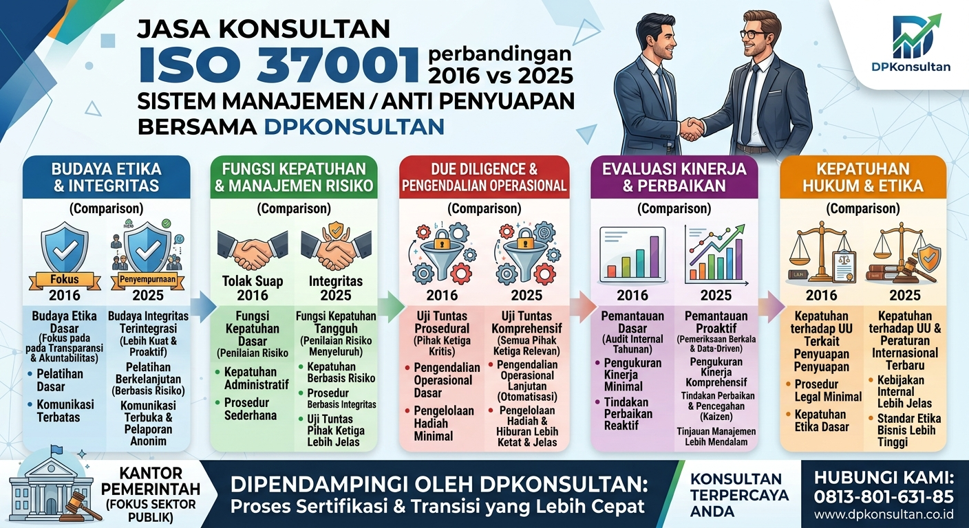 Perbedaan ISO 37001:2016 dan ISO 37001:2025 budaya anti penyuapan dan fungsi kepatuhan
